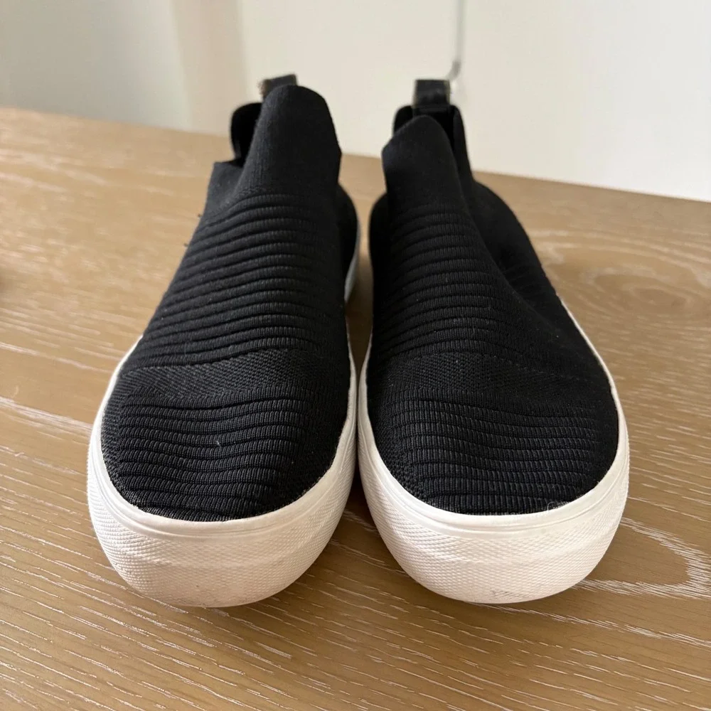 Kate Spade New York Gerrard Black Knit Slip On Sneakers Mens 9M Platform‎ Shoes